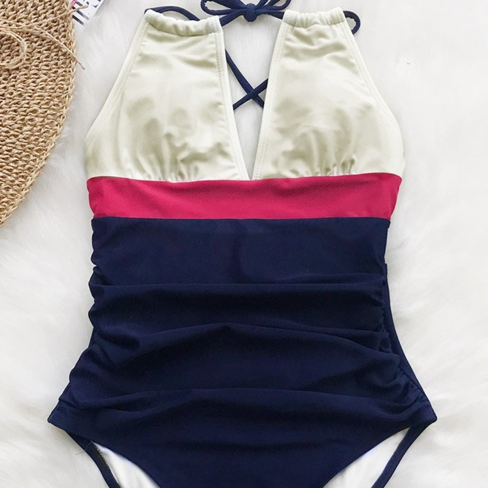 Cupshe Fashion Forward Halter One-piece Swimsuit
